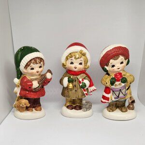 Vintage Christmas Napcoware Set of 3 Carolers Musicians